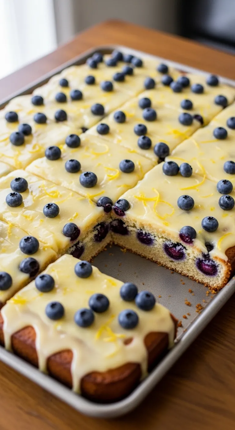 Lemon Blueberry Sheet Cake