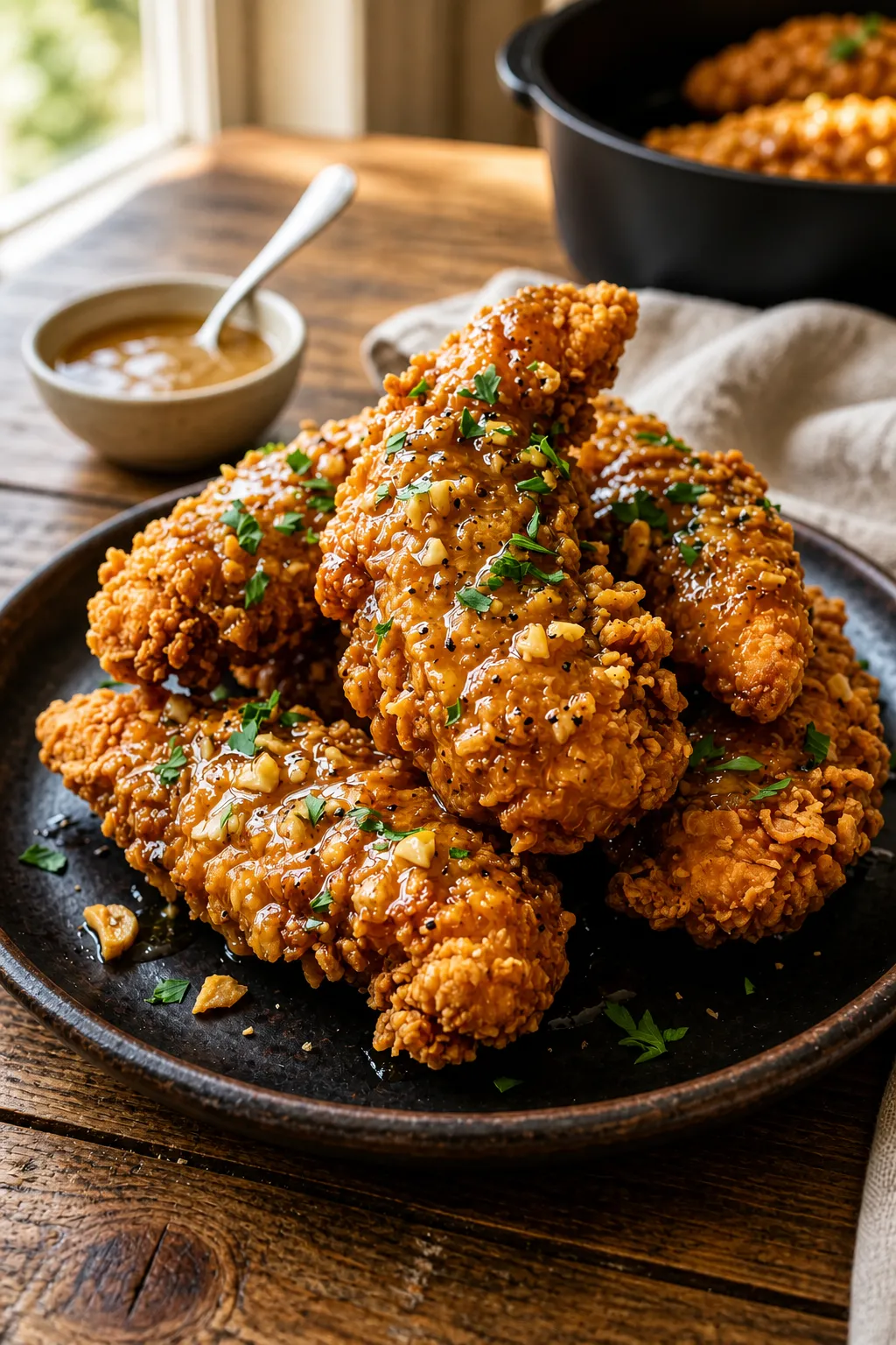 Air Fryer Honey Butter Garlic Chicken Tenders