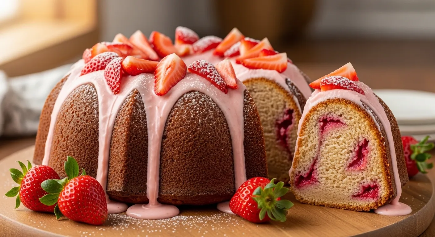 Strawberry Buttermilk Pound Cake Recipe